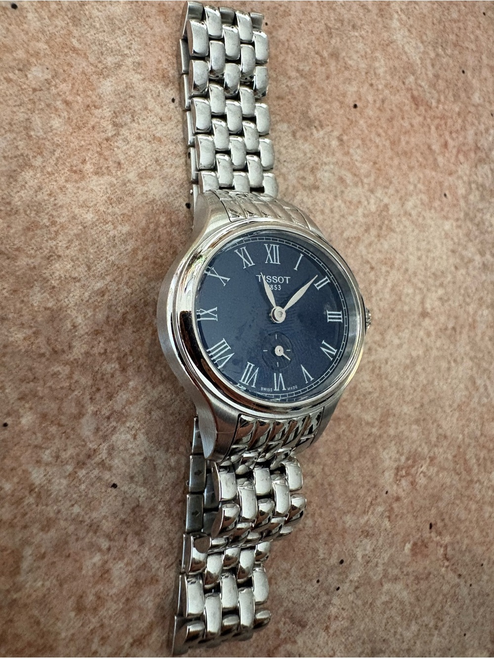 Tissot Women’s Silver Stainless Steel Watch with Blue Sapphire Dial